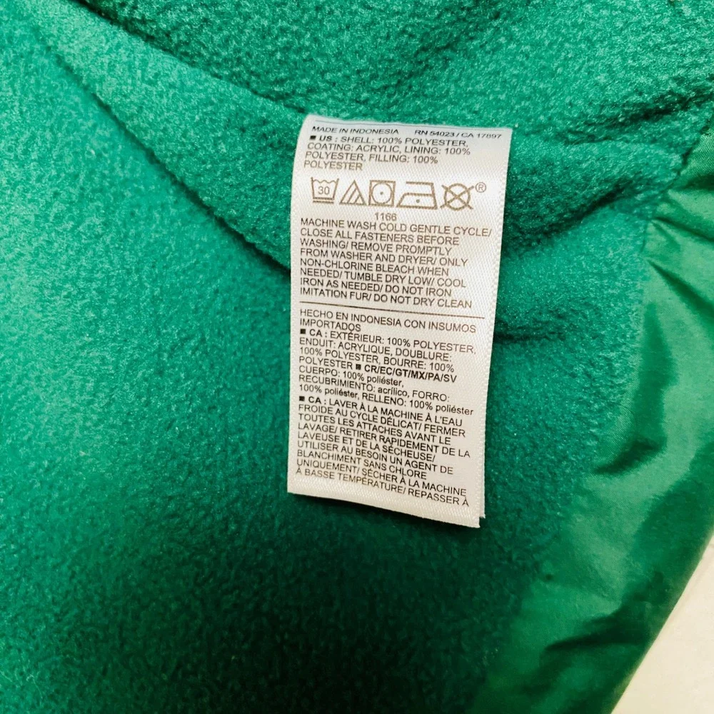 NWT Old Navy Baby Colorblock Puffer Vest Green Blue Red Yellow Full Zip Fleece